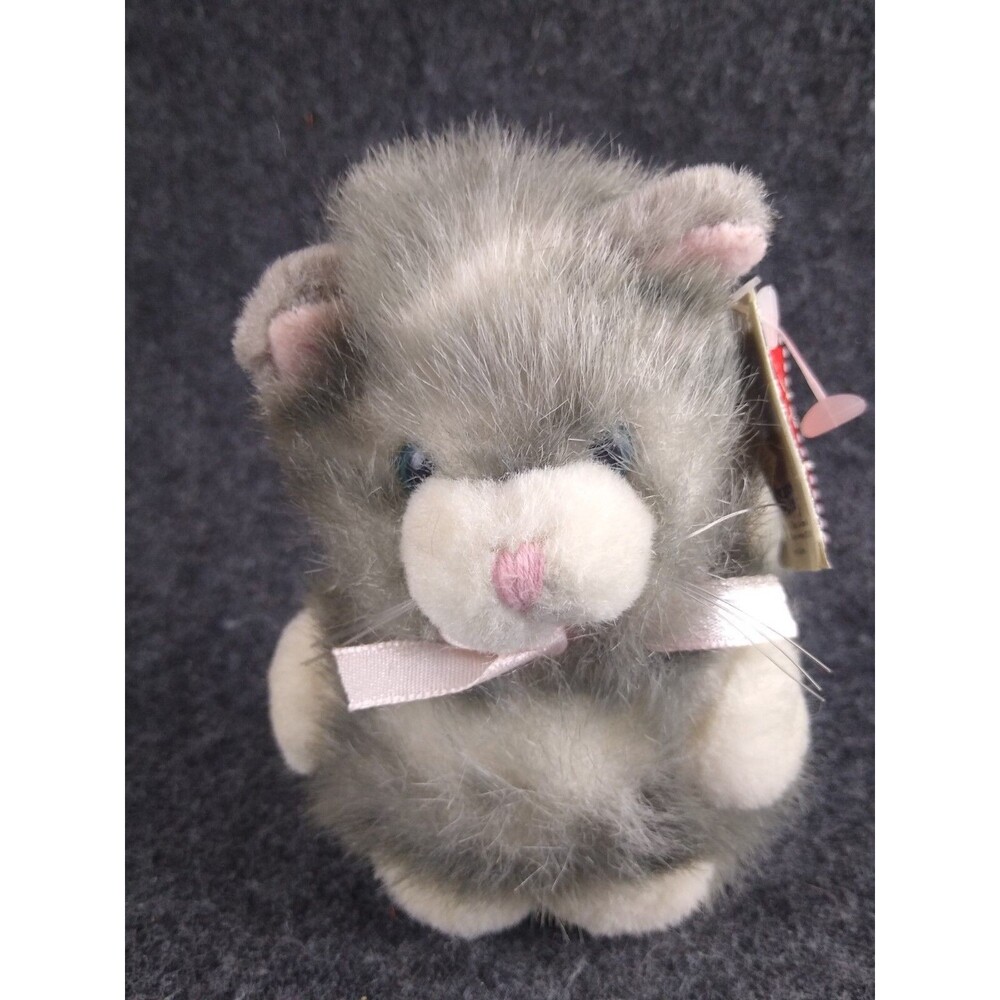 Vintage 1997 Russ Berrie Palm Pet Puffs Stuffed Animal Kitty Cat Plush 5”